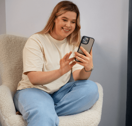 Woman smiling